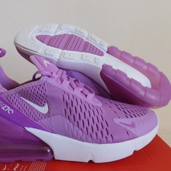 943345-501 Nike Air Max 270 Fuchsia Purple White Pink Kids Youth